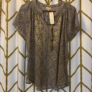 Mason and Belle - embroidered tunic top, brand new